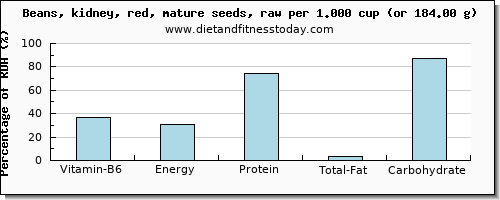 vitamin b6 and nutritional content in kidney beans